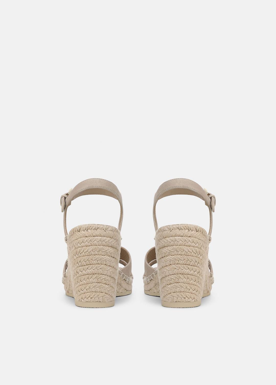 VINCE Sale Gwen Suede Espadrille Wedge Sandals in Shoes TAUPE CLAY