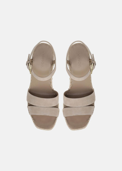VINCE Sale Gwen Suede Espadrille Wedge Sandals in Shoes TAUPE CLAY