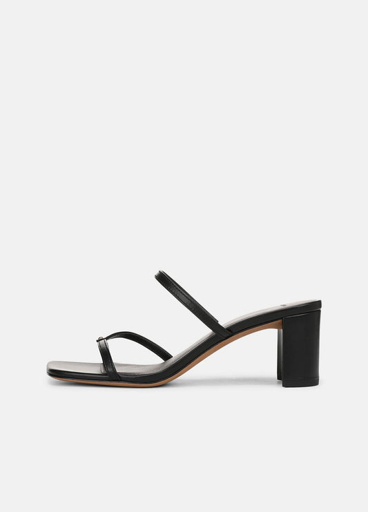VINCE Sale Ona Leather Heeled Sandal in Shoes BLACK