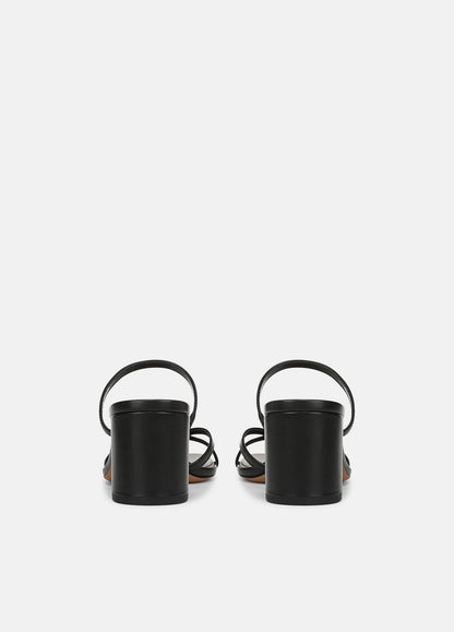 VINCE Sale Ona Leather Heeled Sandal in Shoes BLACK