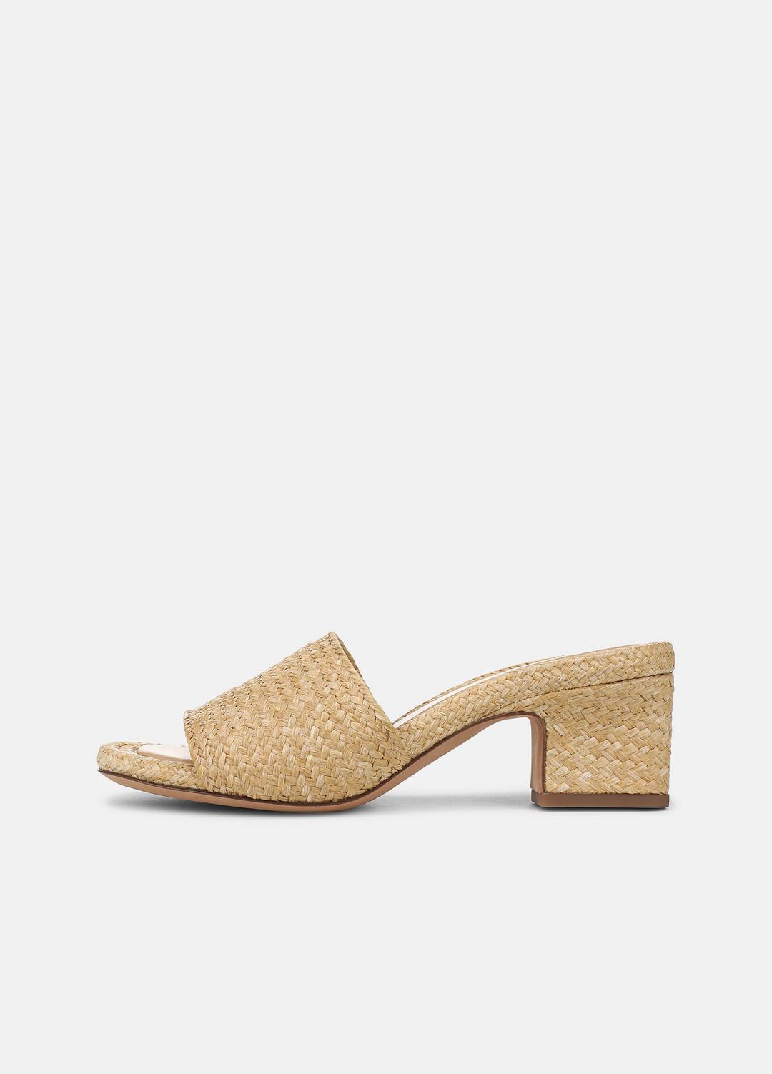 VINCE Sale Ariana Raffia Heeled Sandal in Shoes TOASTED WHEAT