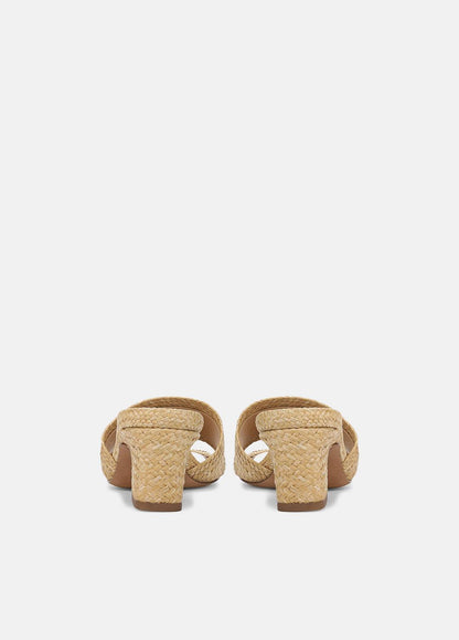 VINCE Sale Ariana Raffia Heeled Sandal in Shoes TOASTED WHEAT