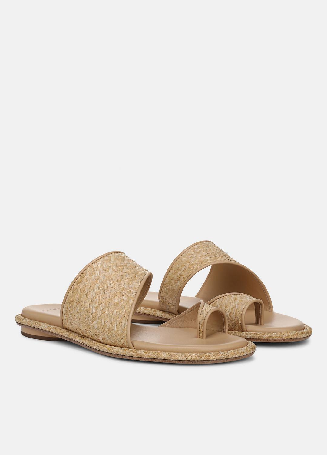 VINCE Sale Lukas Raffia Sandal in Shoes TOASTED WHEAT