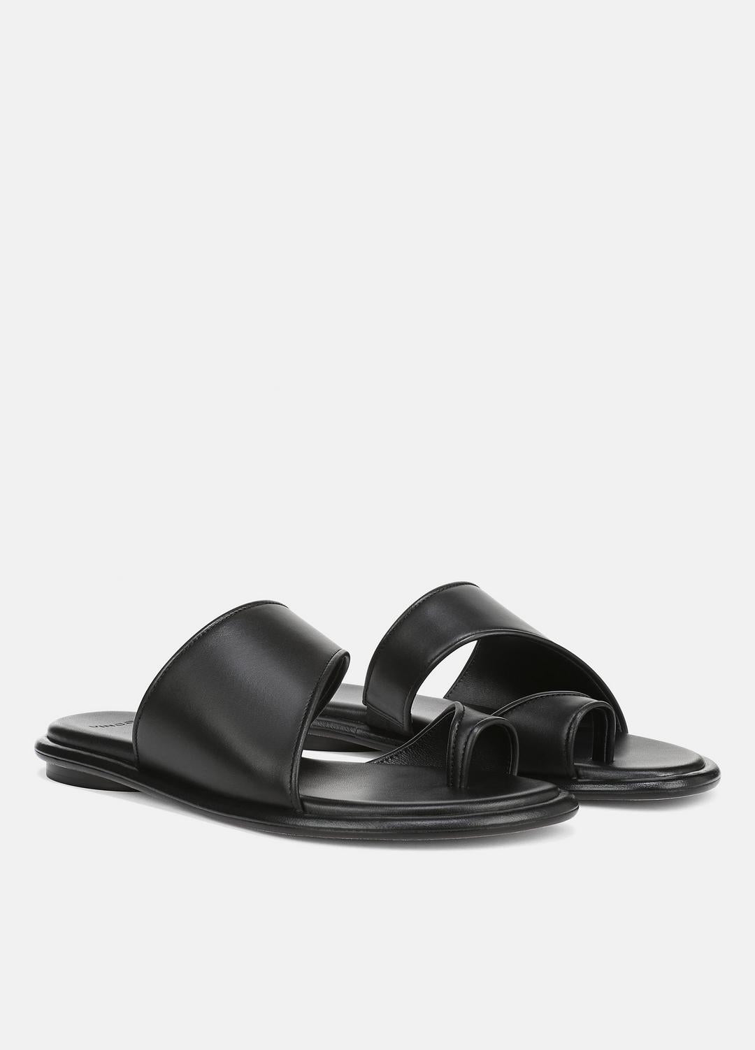 VINCE Sale Lukas Leather Sandal in Shoes BLACK