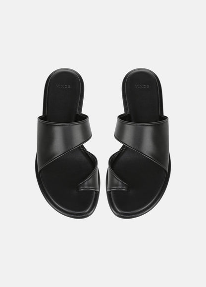 VINCE Sale Lukas Leather Sandal in Shoes BLACK