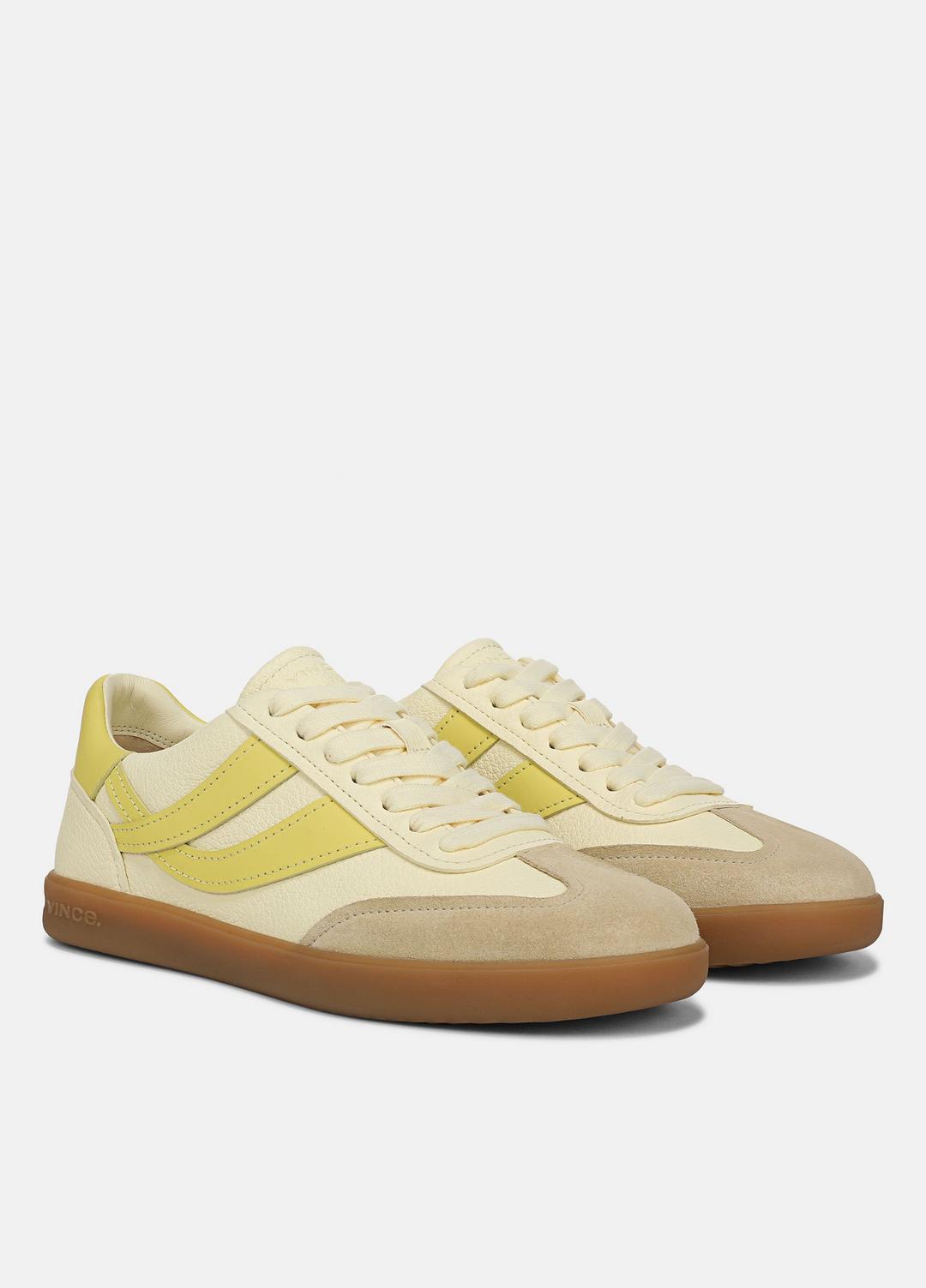 VINCE Sale Oasis Leather & Suede Sneaker in Shoes SAND DUST/STRAW SEED/CHAMOMILE