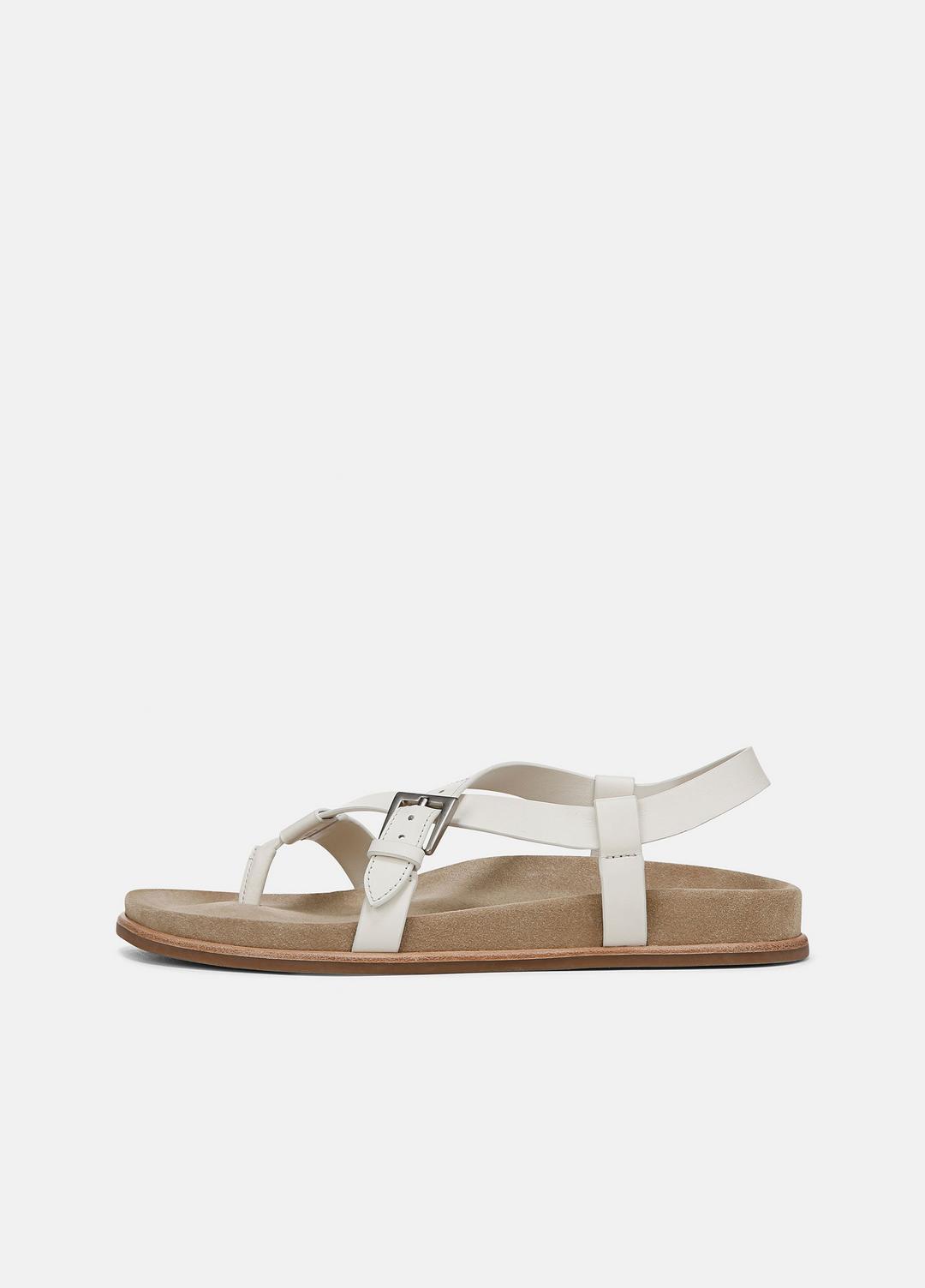 VINCE Sale Franca Leather Sandal in Shoes MILK