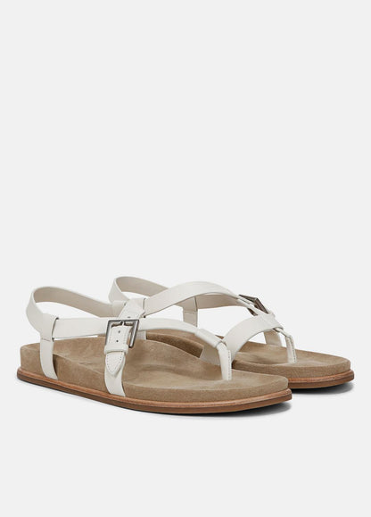 VINCE Sale Franca Leather Sandal in Shoes MILK