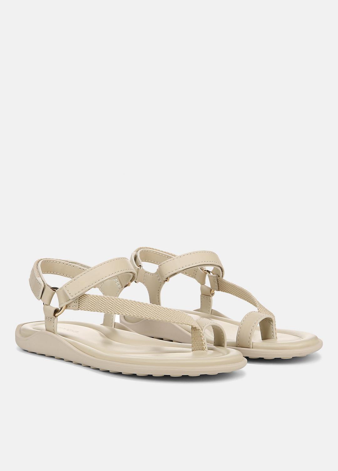 VINCE Sale Summer Leather & Canvas Sandal in Shoes MOONLIGHT