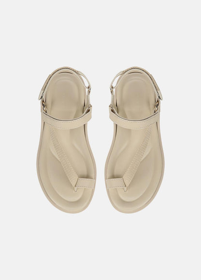 VINCE Sale Summer Leather & Canvas Sandal in Shoes MOONLIGHT