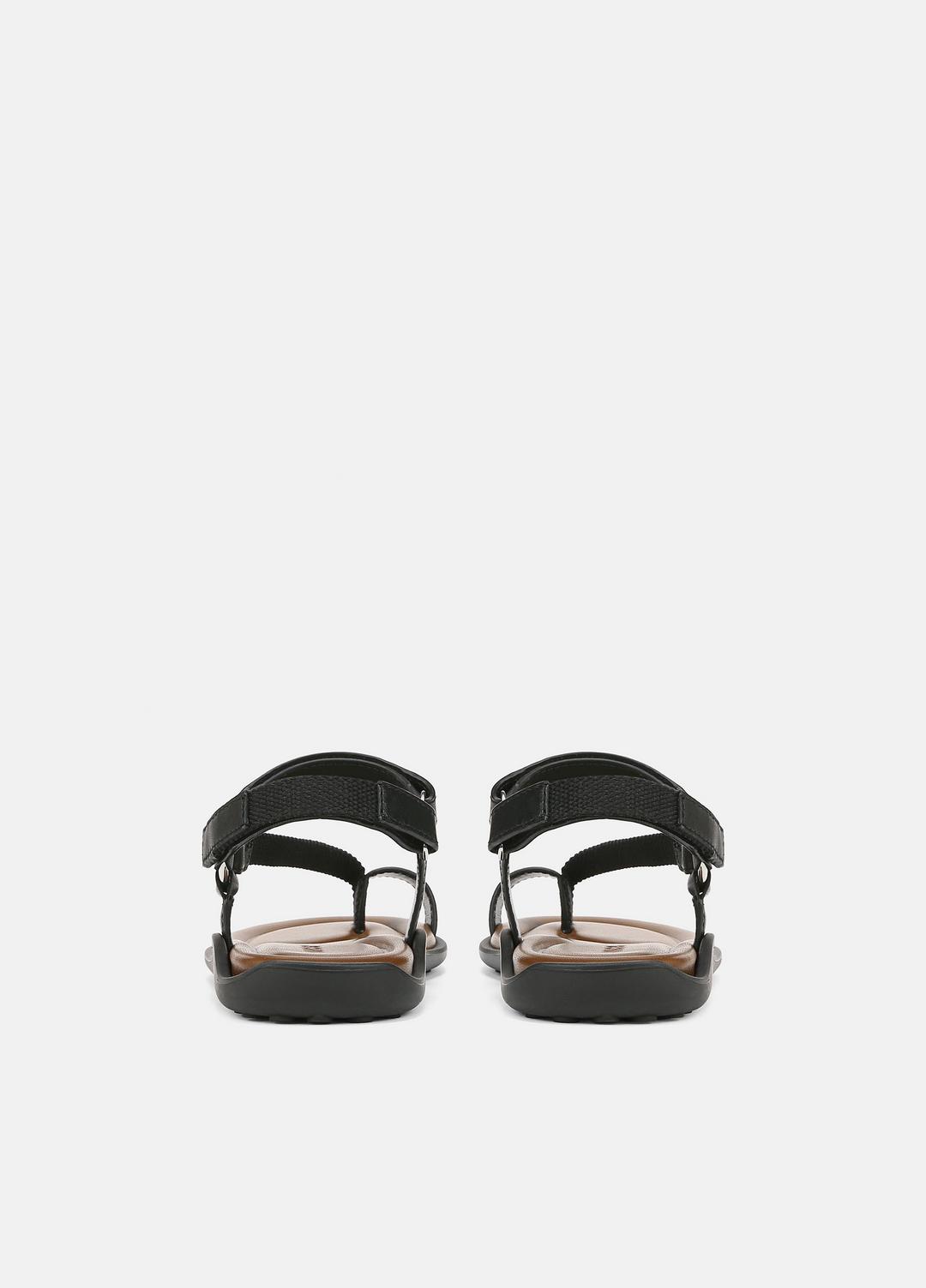 VINCE Sale Summer Leather & Canvas Sandal in Shoes BLACK