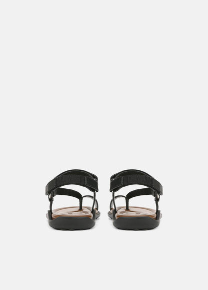 VINCE Sale Summer Leather & Canvas Sandal in Shoes BLACK