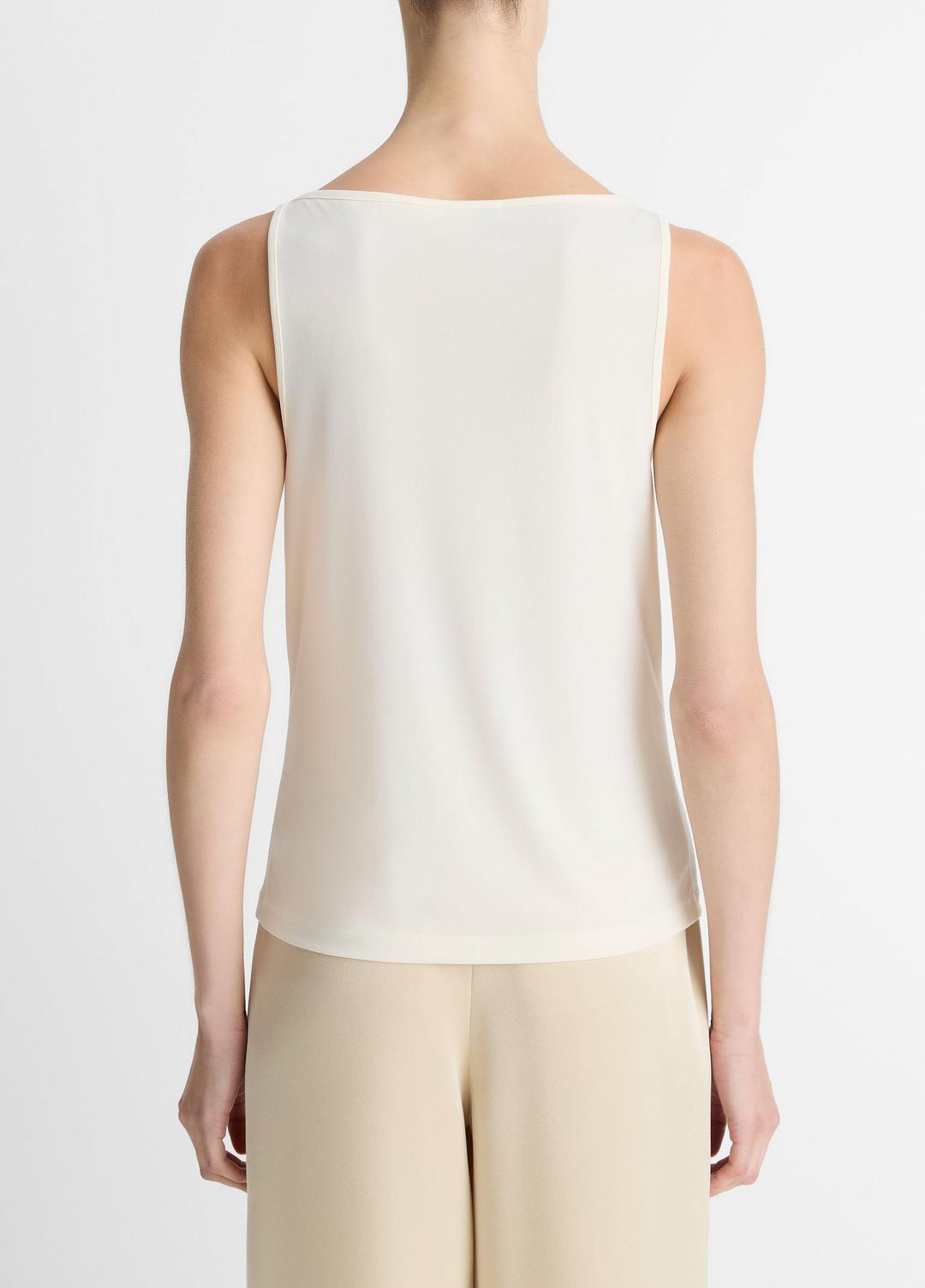 VINCE Sale Matte Jersey Boat-Neck Tank in Shirts & Tees IVORY