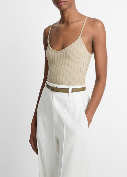 VINCE Sale Ribbed V-Neck Camisole in Shirts & Tees MOJAVE