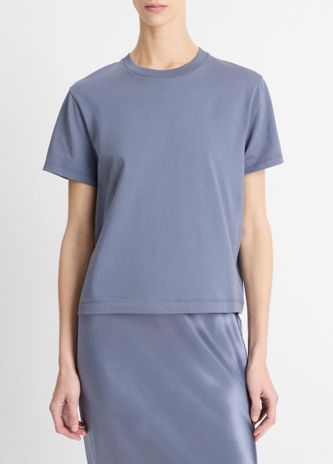 VINCE Sale Pima Cotton Crew Neck T-Shirt in Shirts & Tees MAUVE THISTLE