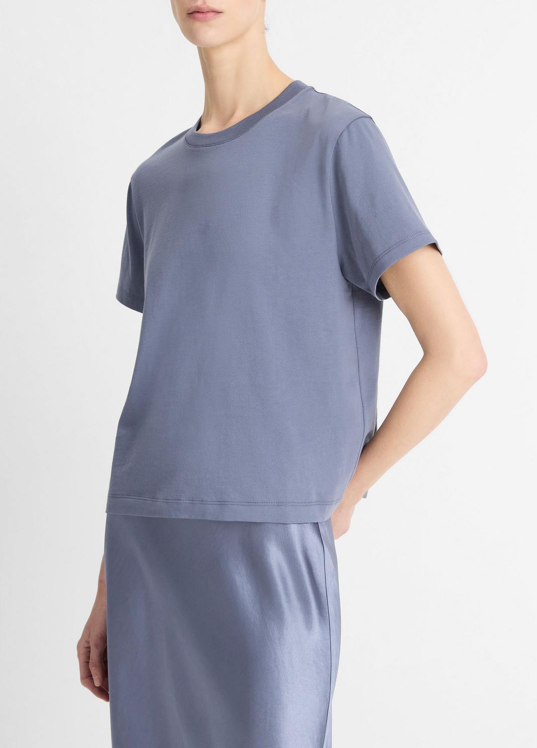 VINCE Sale Pima Cotton Crew Neck T-Shirt in Shirts & Tees MAUVE THISTLE