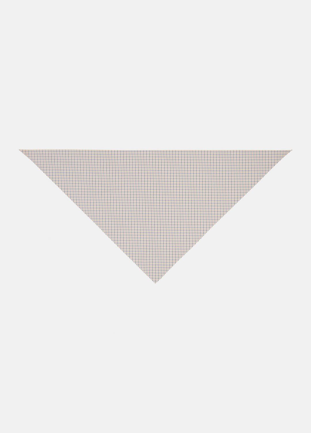 VINCE Sale Gardener's Check Cotton Headkerchief in Accessories STONE/TAN