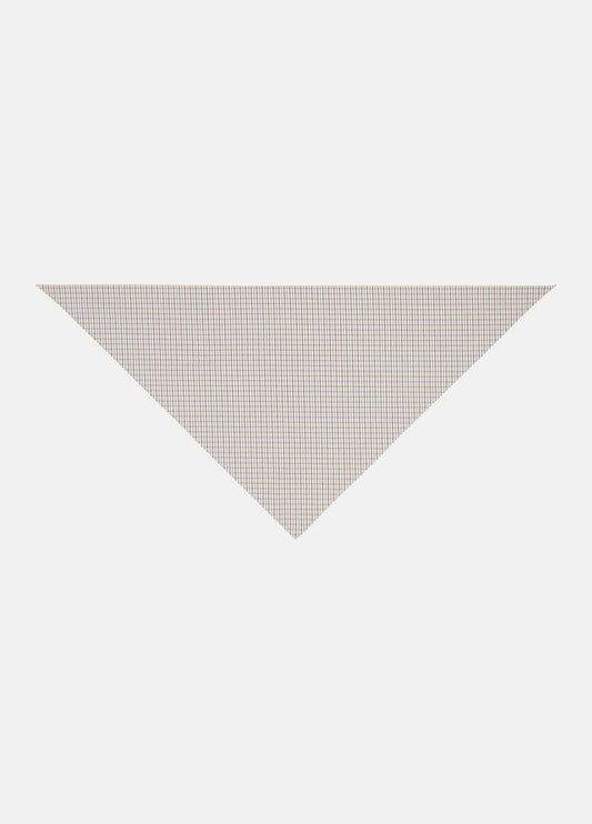 VINCE Sale Gardener's Check Cotton Headkerchief in Accessories STONE/TAN