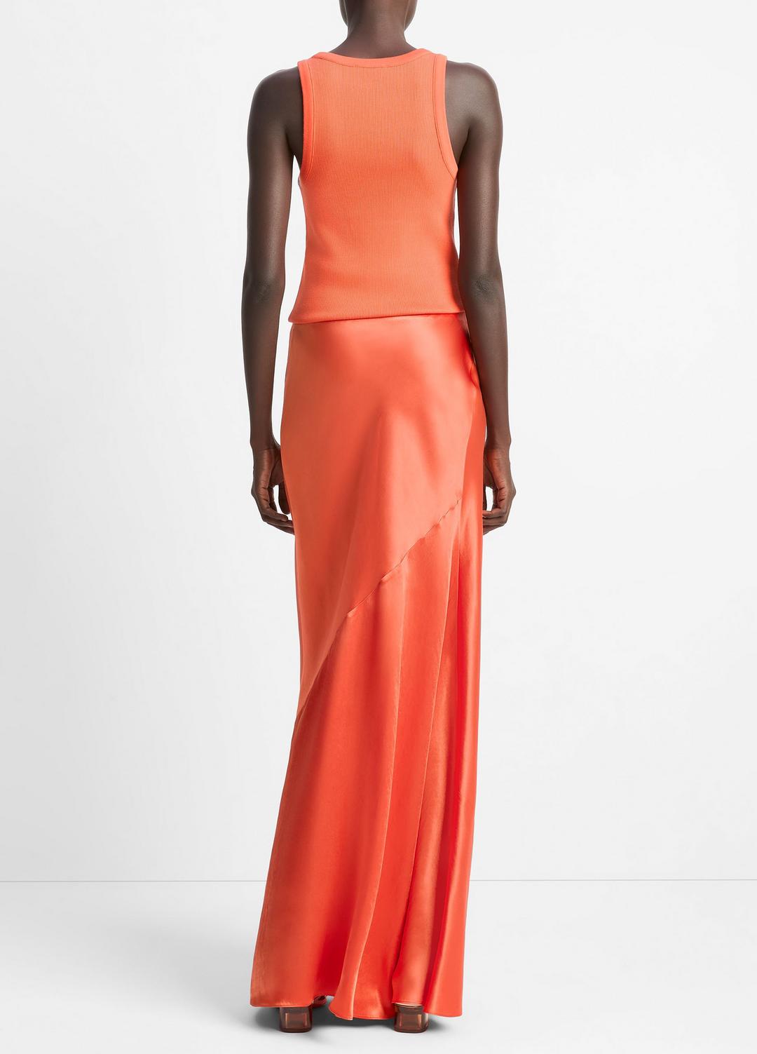 VINCE Sale Satin Maxi Skirt in Dresses & Skirts BURNT ORCHID