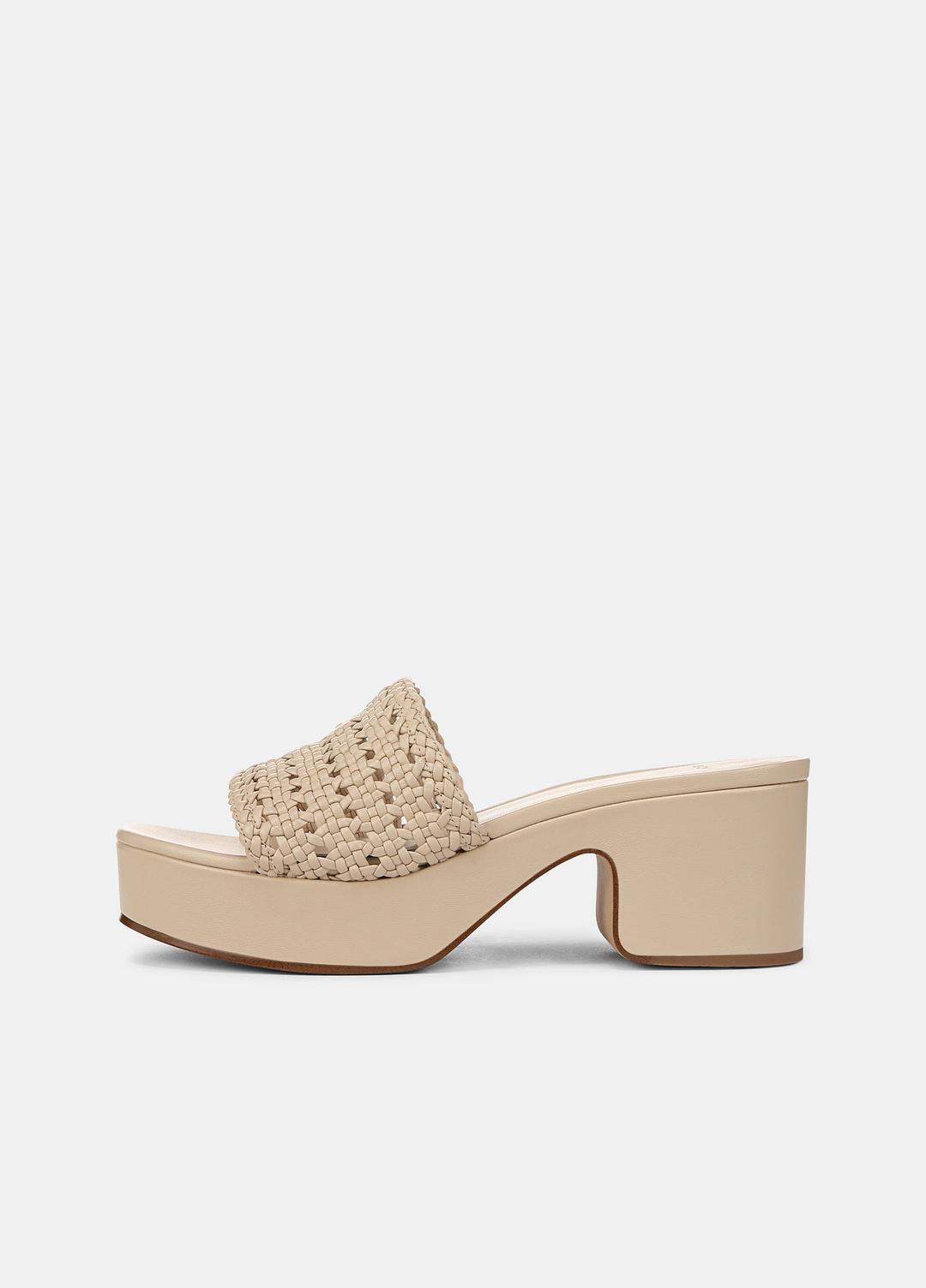 VINCE Sale Margo Woven Leather Platform Sandal in Shoes BIRCH SAND