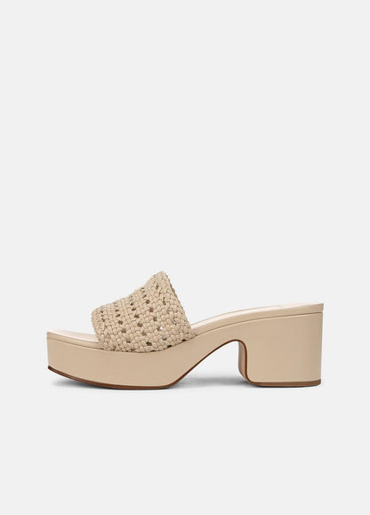 VINCE Sale Margo Woven Leather Platform Sandal in Shoes BIRCH SAND