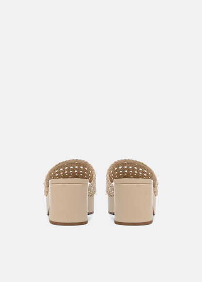 VINCE Sale Margo Woven Leather Platform Sandal in Shoes BIRCH SAND