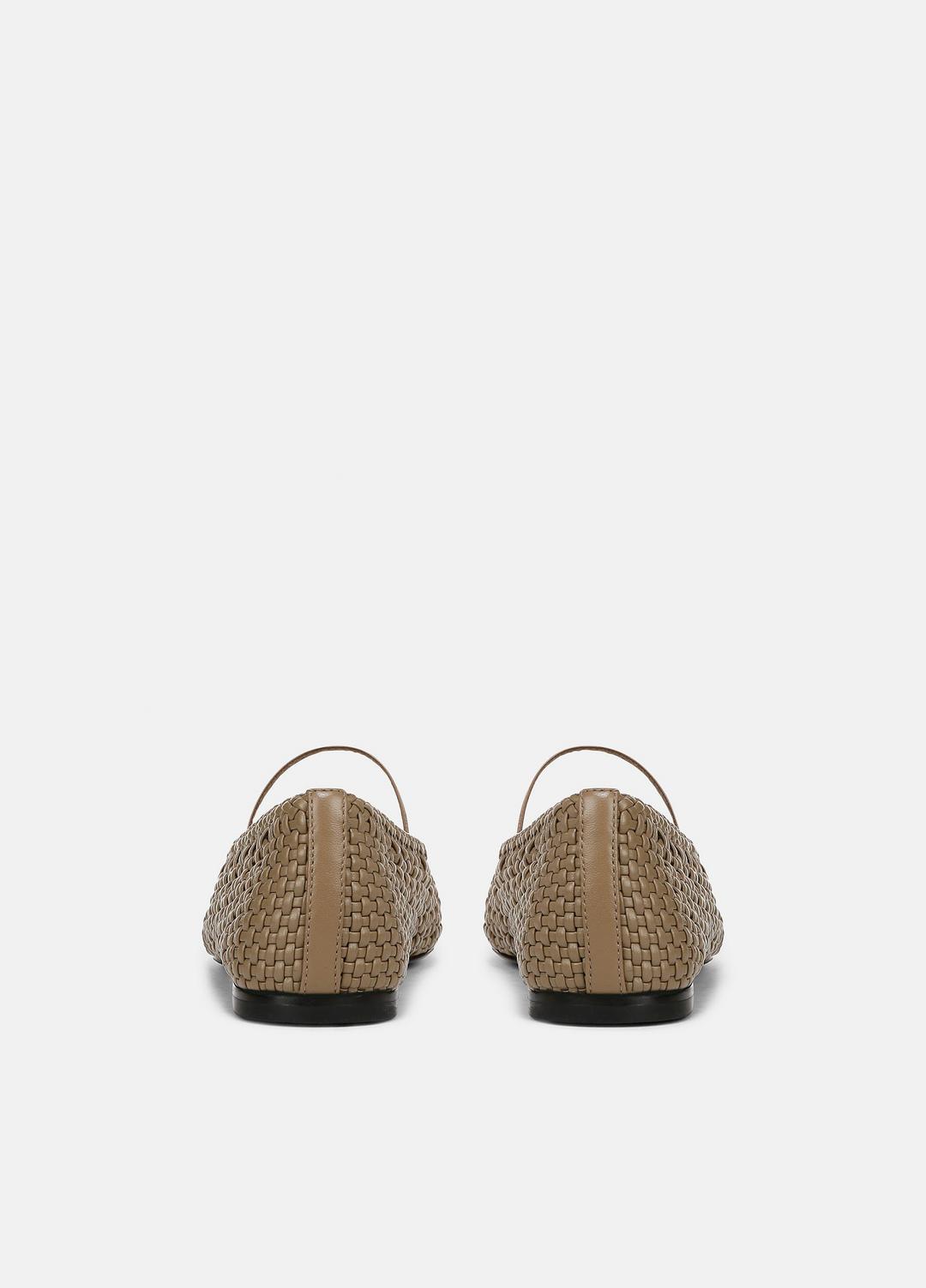 VINCE Sale Vivian Leather Mary Jane Flat in Shoes SAND SHELL