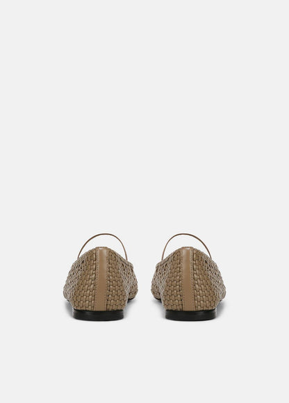 VINCE Sale Vivian Leather Mary Jane Flat in Shoes SAND SHELL