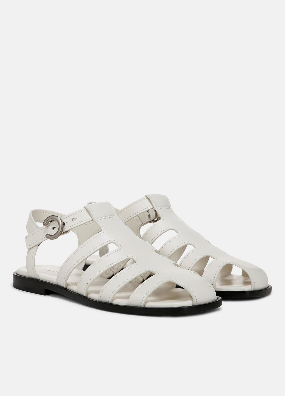 VINCE Sale Melina Leather Fisherman Sandal in Shoes MILK
