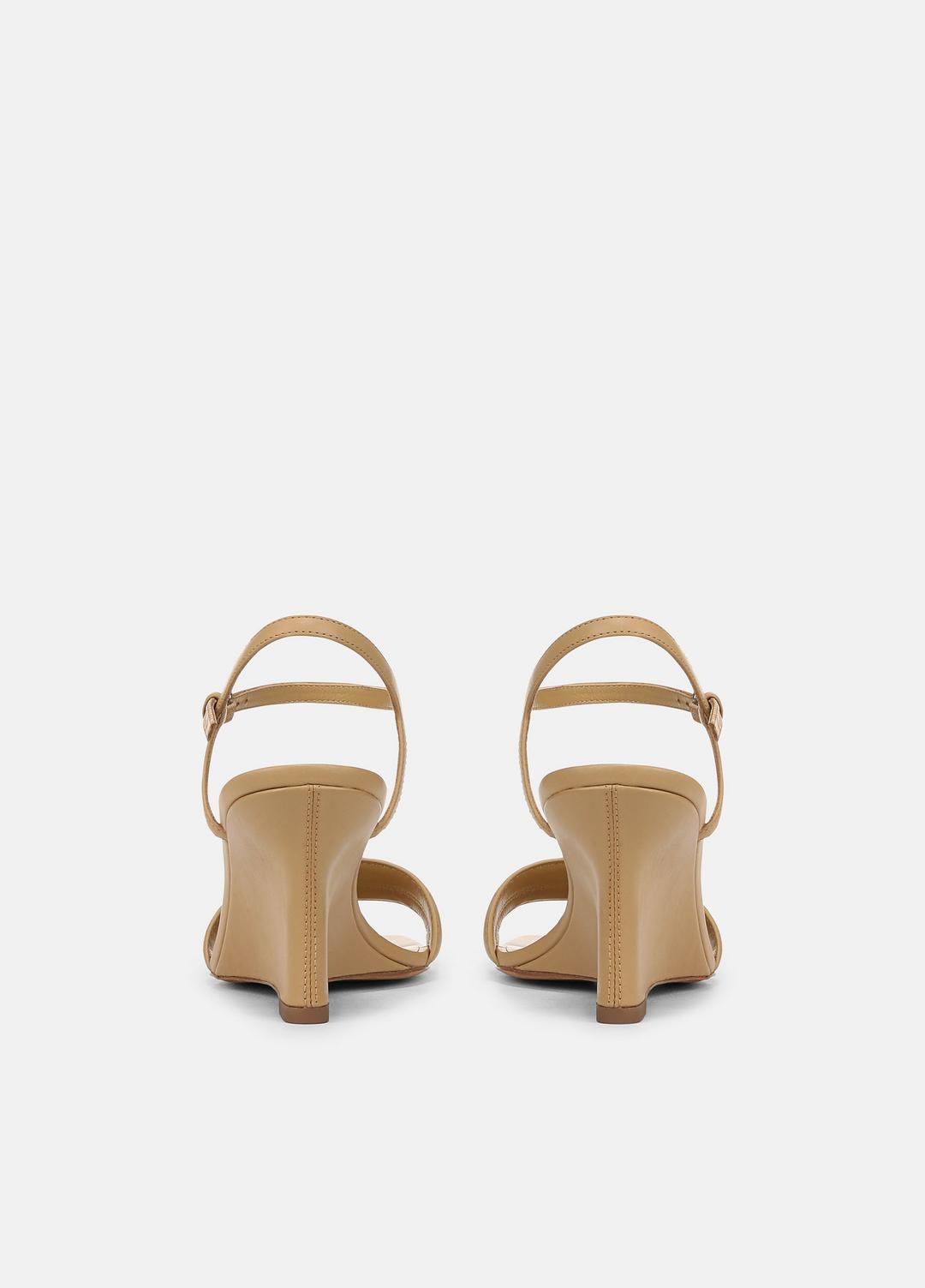 VINCE Sale Prema Leather Wedge Sandal in Shoes LIGHT SABLE