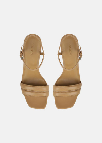 VINCE Sale Prema Leather Wedge Sandal in Shoes LIGHT SABLE