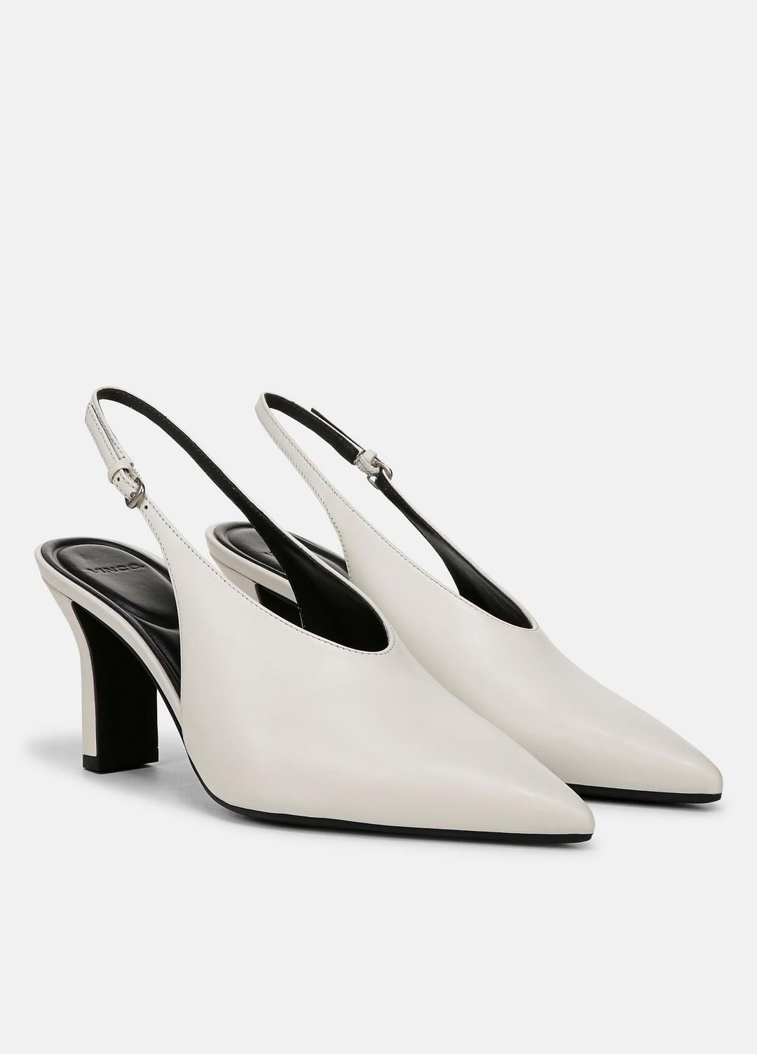 VINCE Sale Devi Leather Slingback Pump in Shoes MILK