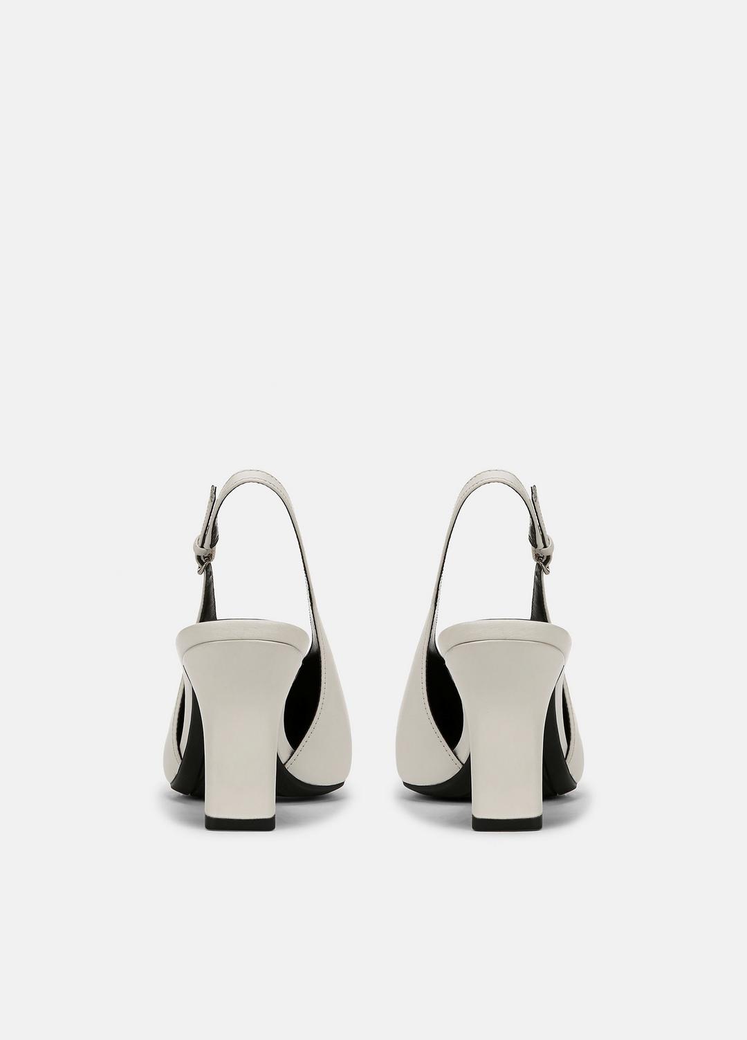 VINCE Sale Devi Leather Slingback Pump in Shoes MILK