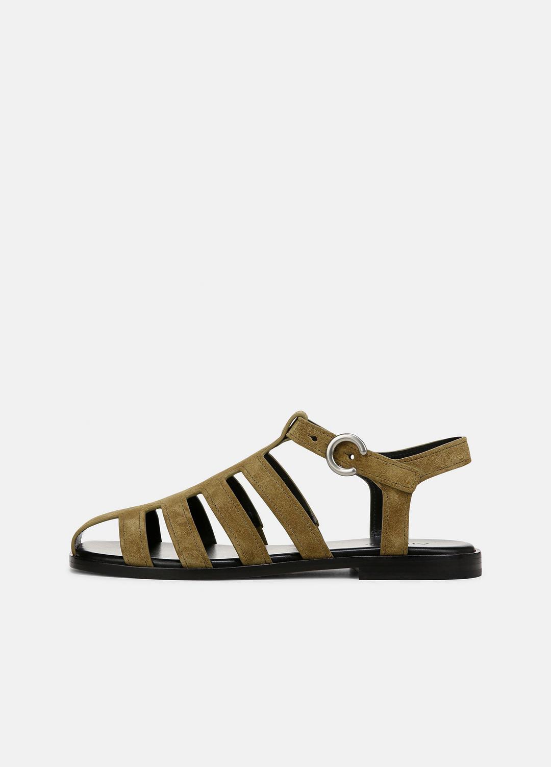 VINCE Sale Melina Suede Fisherman Sandal in Shoes OLIVE WOOD