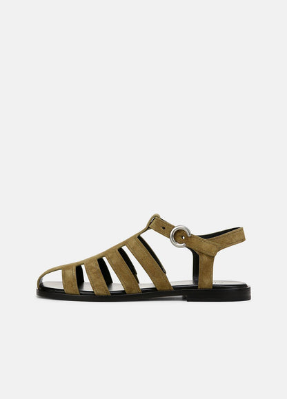 VINCE Sale Melina Suede Fisherman Sandal in Shoes OLIVE WOOD