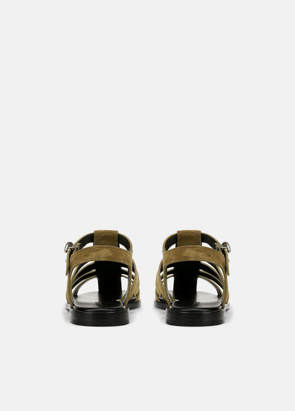 VINCE Sale Melina Suede Fisherman Sandal in Shoes OLIVE WOOD