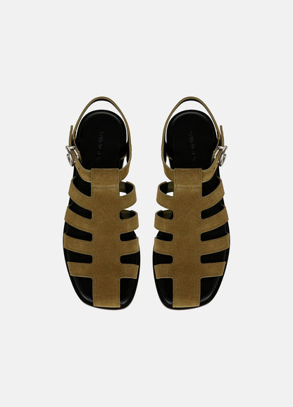 VINCE Sale Melina Suede Fisherman Sandal in Shoes OLIVE WOOD