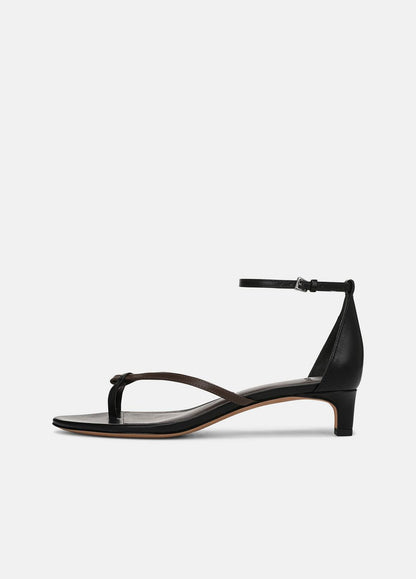 VINCE Sale Siri Leather Heeled Sandal in Shoes BLACK/NUTWOOD