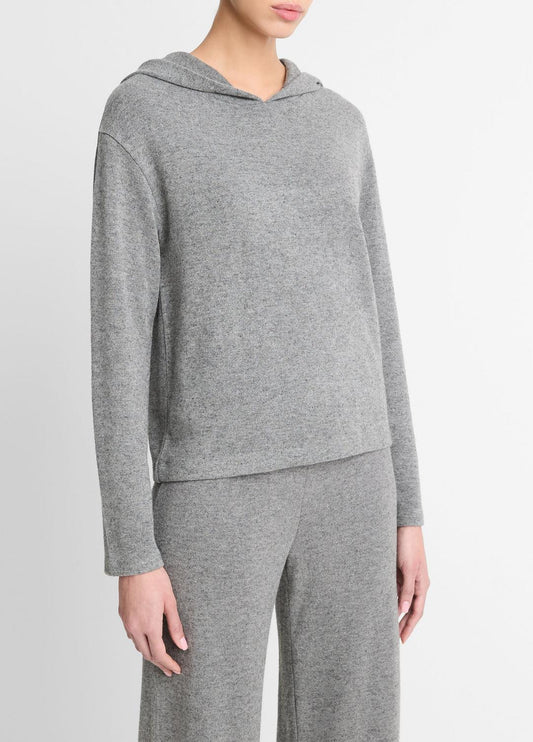 VINCE Sale Cozy Long-Sleeve Hoodie in Shirts & Tees DARK HEATHER GREY