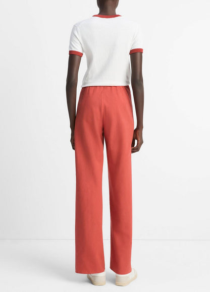 VINCE Sale Cotton-Blend High-Waist Bias Pant in Pants & Shorts TERRA