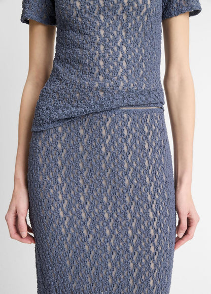 VINCE Sale Floral Smocked Skirt in Dresses & Skirts MAUVE THISTLE